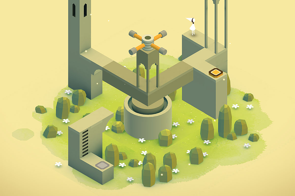 An image showing a green level from Monument Valley
