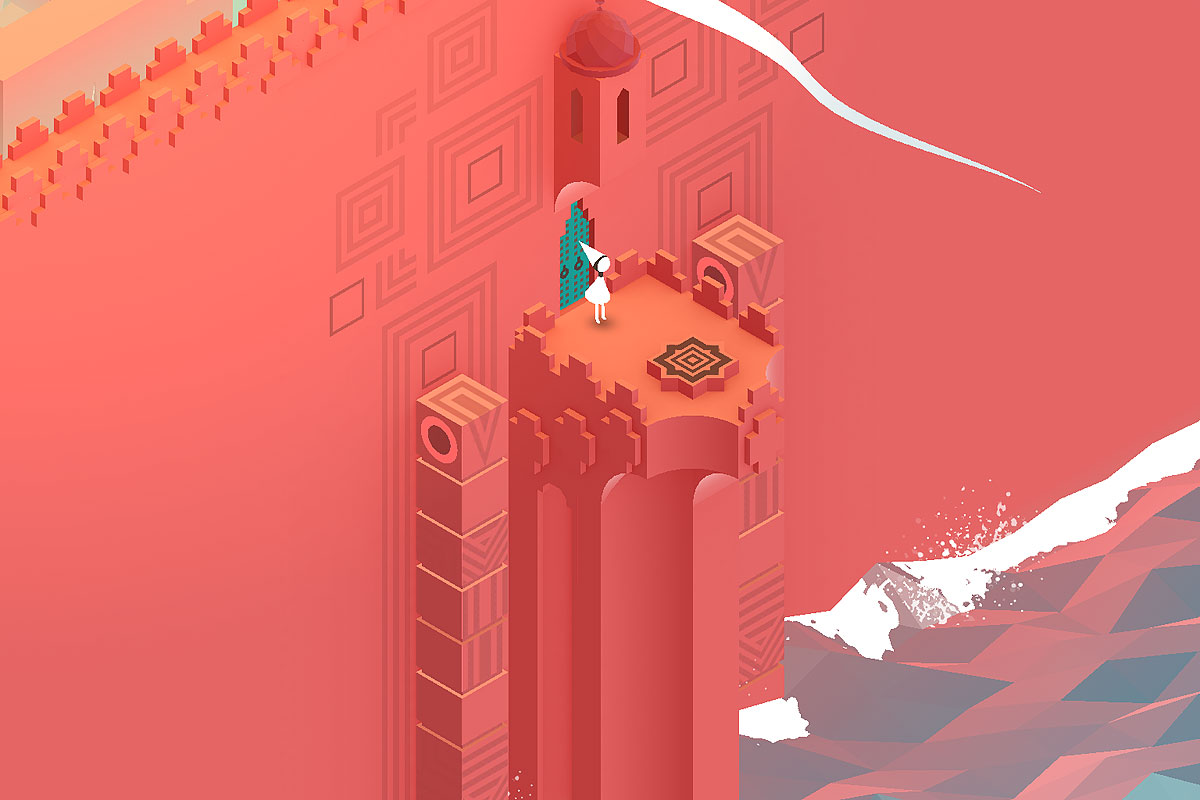 An image showing a red level from Monument Valley