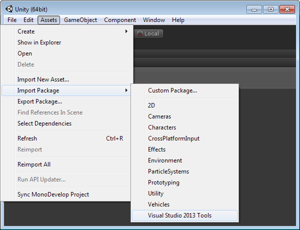 Image showing the import assets dialog inside Unity